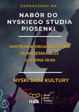 NABÓR DO
NYSKIEGO STUDIA PIOSENKI