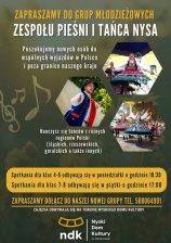 NABÓR DO GRUP MŁODZIEŻOWYCH
ZESPOŁU PIEŚNI I TAŃCA NYSA