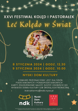 XXVI FESTOWAL KOLĘD I PASTORAŁEK
"LEĆ KOLĘDO W ŚWIAT"