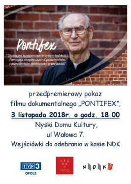 "Pontifex" - film o życiu arcybiskupa Nossola. 