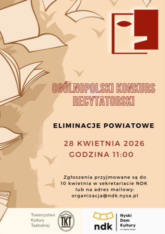 71. OGÓLNOPOLSKI KONKURS RECYTATORSKI - ELIMINACJE POWIATOWE
