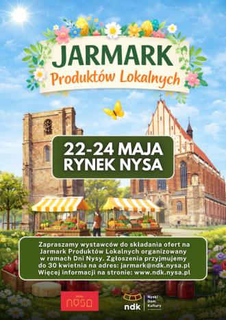 Zapraszamy Wystawców do udziału w Jarmarku Produktów Lokalnych