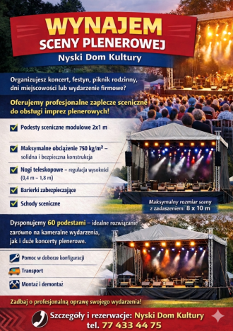 WYNAJEM SCENY PLENEROWEJ