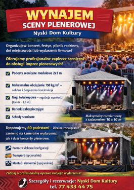 WYNAJEM SCENY PLENEROWEJ